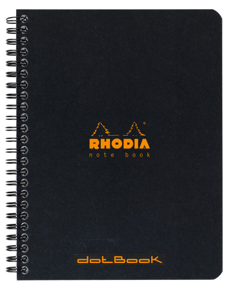 Rhodia Classic Wirebound Notebook - Medium - Black - Dotted